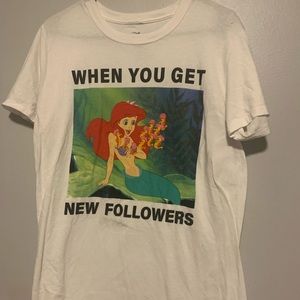 Princess shirt that says “when you get new followers”